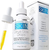 Admire My Skin Vitamin C Gua Sha Oil for Face - Organic Facial Oil for Glowing Skin with + Argan & R