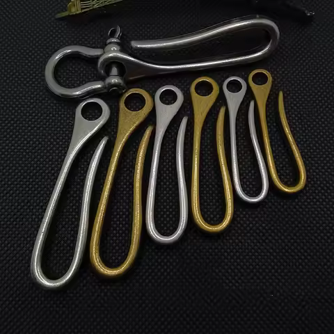 2/5/10Pcs 50-70mm AntiqueSilver/Bronze U Hook Jeans Belt Fish Hooks Wallet Keychain Hanger Bag Purse