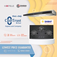 [Bundle deal] Hafele 3 Burner Bevelled Edge Gas Hob (Art. No. 538.01.947 &amp; 837) + Slim Hood (Art. No. 538.86.103). FREE DELIVERY+ 2 YEAR WARRANTY