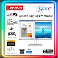 Lenovo L27i-40 (67ABKAC4MY) Monitor | 27.0" | 4ms | 100Hz | FHD(1920x1080) | IPS Panel | VGA & HDMI 