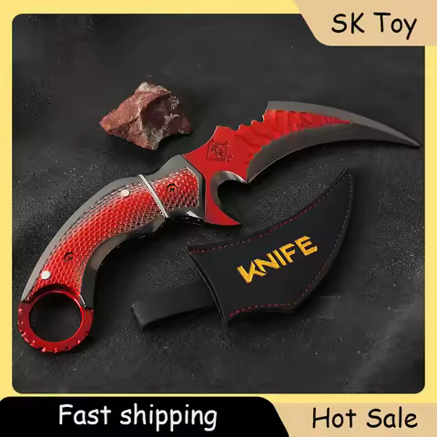 22cm Delta Force Game Claw Knife Model Red Hawk Claw Blade with Holster Decorations Karambit Sword G