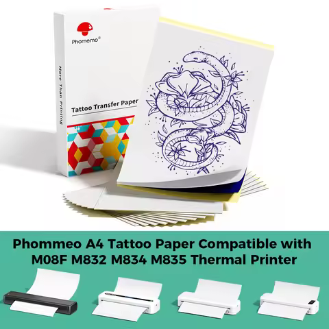 Phomemo Tattoo Paper A4 Size Thermal Transfer Copier Stencil Paper High Quality Stencil for M08F M83