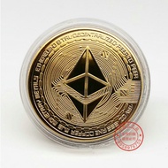 ETH 24 Gold Coin + Plastic Box Included/ Ethereum H273 Coin