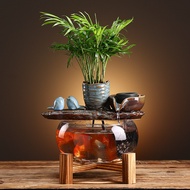 New Chinese Style Small Fish Tank Automatic Flowing Water Transfer Make Money Desktop Fountain Creat