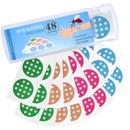 Itch Relief Patches 48 Counts, Natural Bug Bite Itch Relief Stickers for Kids, Instantly Reduce Itch