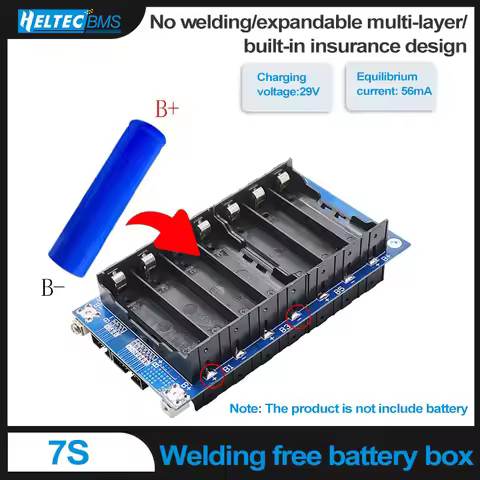 24V 29V 7S 40A Power Wall 18650 Battery Pack 7S BMS Li-ion Lithium 18650 Battery Holder BMS PCB DIY