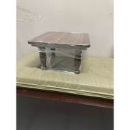 solid kd MAHOGANY WOOD square classic legs bangkito
