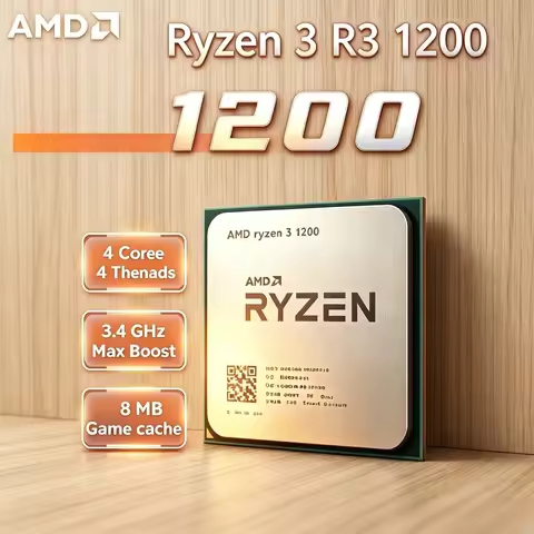 AMD Ryzen 3 1200 4-Core 4-Thread 3.4GHz Unlocked Desktop Processor Socket AM4 Gaming Without Package