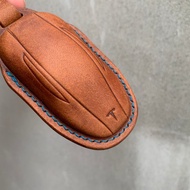 特斯拉 磨砂油蠟 汽車鑰匙皮套 Tesla ModelX ModelS Model3