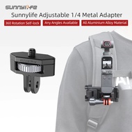 Sunnylife 360 Metal Mount Adapter 1/4" Screw for GoPro HERO 12 11 10 9 8 7 / Insta360 ONE R X2 / DJI OSMO POCKET 1 2