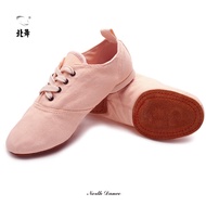 North Dance Pink Adult Children's Canvas Jazz Boots Soft Bottom Dance Shoes Outsole Exercise Shoes Female Ballet Shoes Square