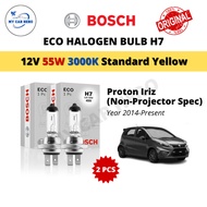 BOSCH Eco H7 Halogen Low Beam Headlamp Bulb 12V 55W H7 Bulb for Proton Iriz (Non-Projector) (2014-Pr