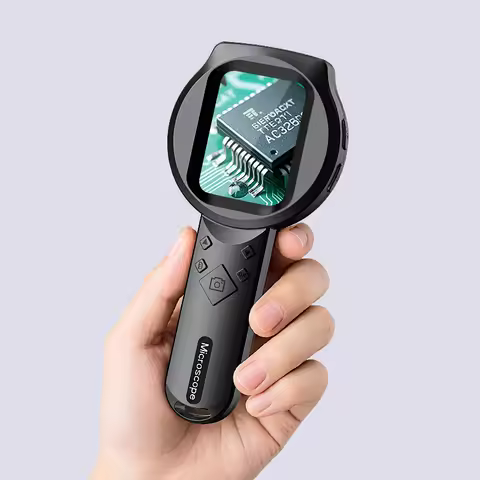 Digital Magnifier 2.8Inch Screen Portable Video Microscope 2MP 100X Magnification 15LEDs for Coins E