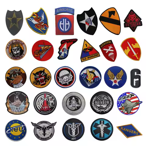 New Woven Captain Bag Accessory Badge Army Fan Series Gear Tigerhead Embroidery Airborne Paratrooper