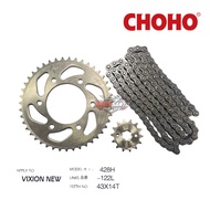 Choho Gear Package Set Vixion New NVA NVL Old 428 14T 43T 122L Front Rear Gear Chain CHOHO