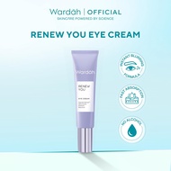 Wardah Renew You Anti-Aging Eye Cream 10 ml - Anti-Aging Eye Cream with Apple PhytoCell Extract, Blu