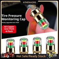 Athena✪Car Tire Pressure Monitor Valve 36 PSI 2.4 Bar Tire Pressure Sensor Stem Caps for Cars Motorc