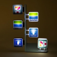 711 Lawson Family Mart convenience store refrigerator magnet cultural and creative square mini three