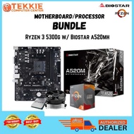 BRANDNEW RYZEN 3 5300G PROCESSOR &Biostar A520mh Am4 SOCKET Ed0