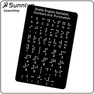 Braille Alphabet Board Braille Board Supplies Gifts English Letters Numbers Educational Tool for Chi
