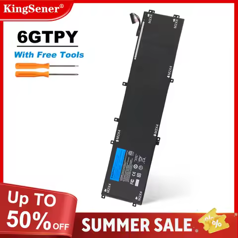 KingSener New 6GTPY 11.4V 97WH Laptop Battery For DELL XPS 15 9570 9560 7590 For DELL Precision 5520