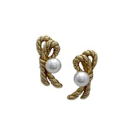 Mikimoto 御木本 18K 黃金 珍珠 耳環