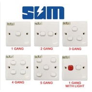[READY STOCKS] SUM PC-311 1 WAY SWITCH (13A 1Gang,1 GANG, 2 GANG, 3 GANG, 4 GANG, 5 GANG) / CONTROL 