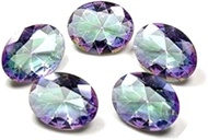 Natural Mystic Quartz At Wholesale Rate (Rs 37.5/Carat) Fine Quality Faceted Oval Shape Loose Gemsto
