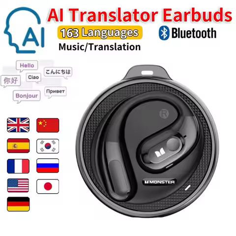 Monster AC330 OWS AI Bluetooth Translation Earphone HiFi Sounds Quality HD Calls Headphone with Mic 