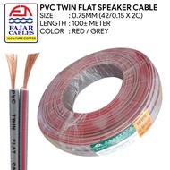 Fajar 0.75mmΒ² 42/0.15 x 2 Core Speaker Cable Wire 100% Pure Copper