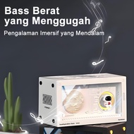 Speaker Bluetooth Lutsinar RGB Stereo Portable Dual TWS FM Jam Pengecas Anti Air