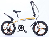 【Ready Stock】ARNO-Bicycle 20-inch folding bicycle spoke Lun variable speed double disc brake folding mountain bike/basikal Lipat/basikal