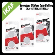 Energizer CR2032 , CR2025 , CR2016 3V Lithium Battery Button Battery [1 card = 2pcs Battery]