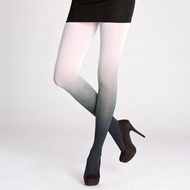 Black feet - magenta top ombre gradient pantyhose