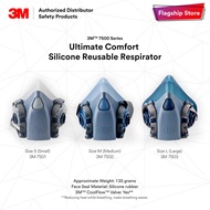 3M 7500 Series Premium Reusable Silicone Respirator/ 7501 (S), 7502 (M), 7503 (L)/ Respirator Only N
