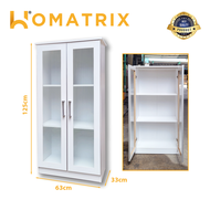 HOMATRIX Display Glass Cabinet Living Room Bookcase Storage Almari Kaca Rak Buku Hiasan (2x4ft) HM22