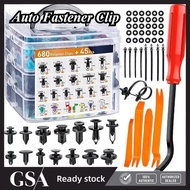 725pcs Auto Fastener Clip Car Body Push Retainer Pin Rivet Bumper Carabiner Set
