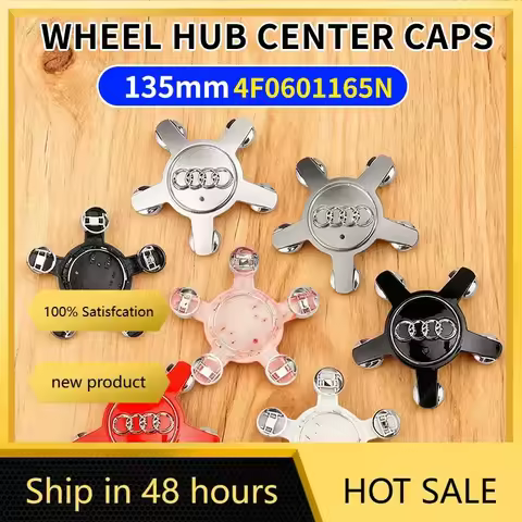 4pcs 135mm Car Wheel Center Cap Hub Covers Badge 4F0601165 4F0601165N For Audi A3 A4 A5 A6 A7 A8 S4 