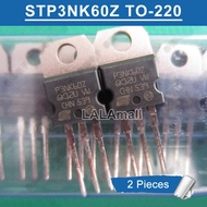 2pcs P3NK60Z TO-220 P3NK60 STP3NK60Z TO220 600V/2.4A N-channel Power MOSFET Transistor new original