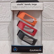 GARMIN Vivofit替換錶帶大號3件橙，红，深灰