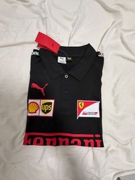 全新法拉利F1車隊黑色Polo衫 胸前Ferrari隊徽 S-XXL 實拍正品