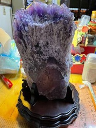 雅典娜．紫骨幹水晶原礦-聖火型
