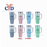 Cup Stainless Steel Gradient Color 40oz Beer Mug 304 Thermos Mug Paint Car Capacity Handle New Style