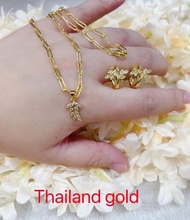 Thailand gold necklace and earrings