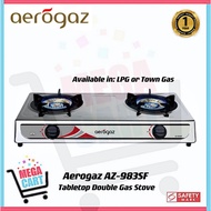 Aerogaz Tabletop Double Gas Stove AZ-983SF (1 Year Warranty)
