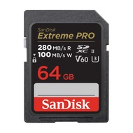 SanDisk SDカード 64GB SDXC Class10 UHS-II V60 読取最大280MB/sExtreme PRO SDSDXEP-064G-GHJIN 新パッケージ