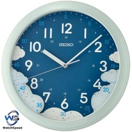 Seiko QHA010 QHA010Z Blue Dial Round Wall Clock