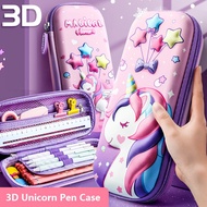 3D EVA Unicorn Mermaid Pencil Astronaut Case School Supplies Student Kids Gifts