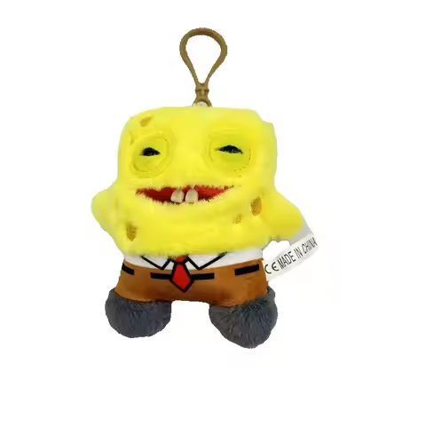 Funny Original Fuggler Tooths Monsters Plush Toys Keychain Stuffed Peluche WideEyed Squeeze Back Pac