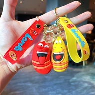 Doll Worm Schoolbag-oo05 Funny Little Red Cartoon Cute Pendant Student Hilarious Same Style Key Chai